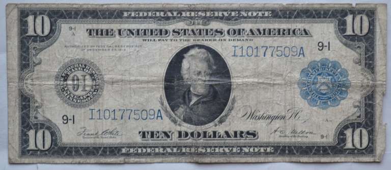 $ 10 Series of 1914 Fed Reserve Note