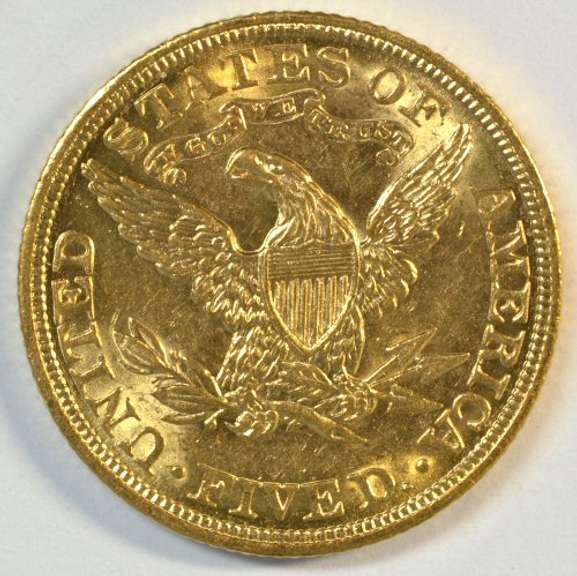 Vibrant Choice BU 1908 US $5 Liberty Gold Piece