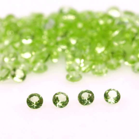 Diamond cut! Unheated! 5.21ct Peridot set
