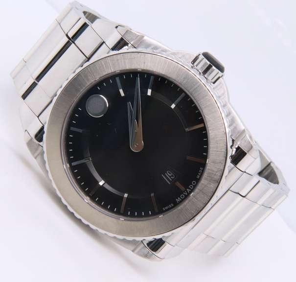 Movado Master Black Dial Quartz Watch