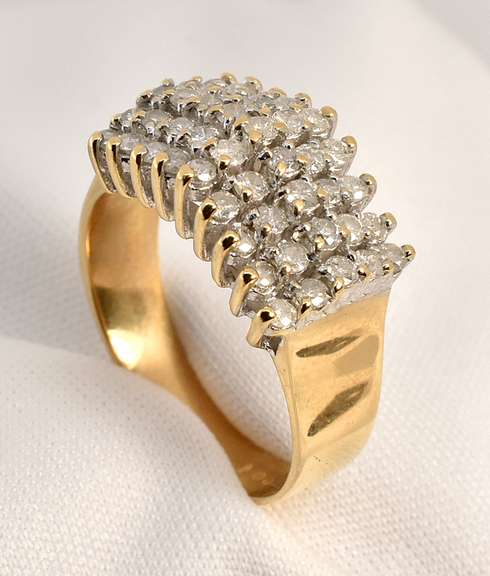 Popular Diamond Pyramid Ring