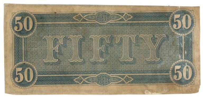 Collectible1864 $50 Confederate States of America Note (T-66)