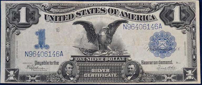 Series 1899 Black Eagle Silver Certificate Mule. Circulated FR 236m