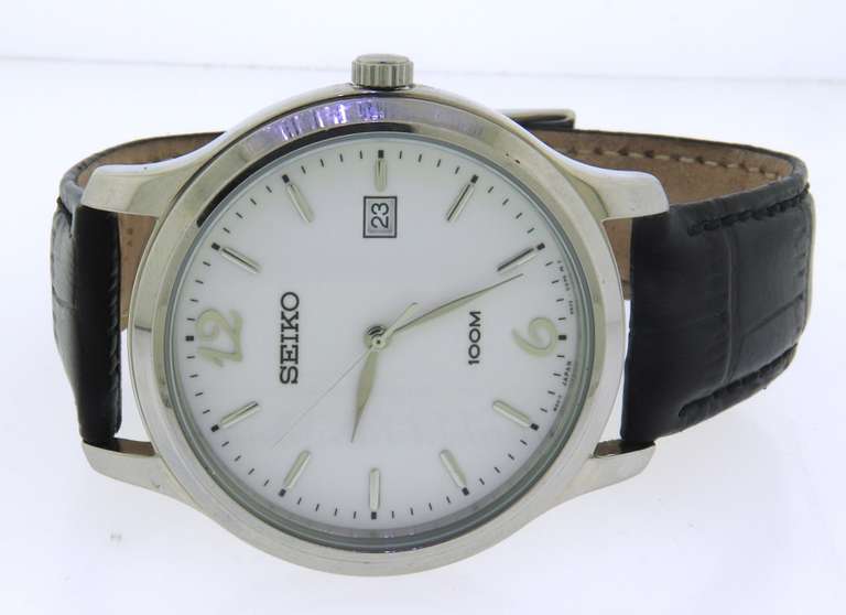 Seiko Quartz White Dial Watch