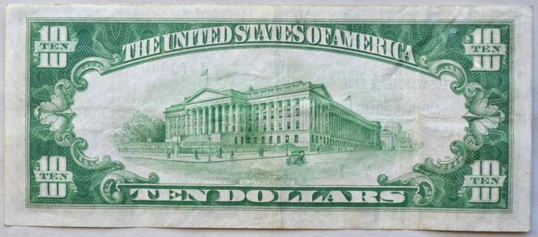 Clean 1929 $10 Minneapolis National Series Note
