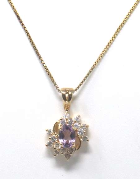 Sterling Silver Flower Design Pendant on Chain