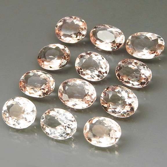 Whisper pink! 10.41ct untreated Morganite set