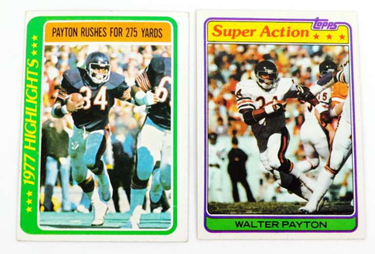 2 Walter Payton Football Cards