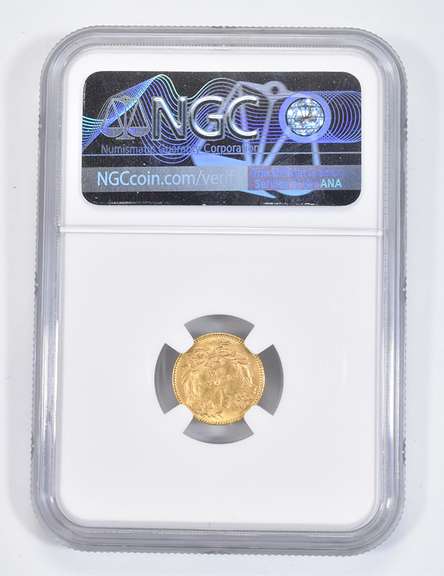 MS62 1861 $1 Indian Princess Head Gold Dollar - Graded NGC