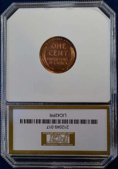 1942 PR62 RB Lincoln Cent PCI