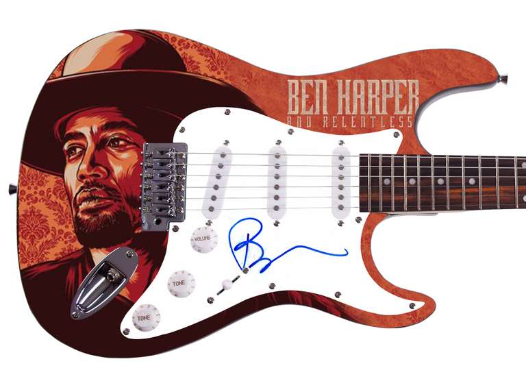Ben Harper Autographed Signed Graphics Photo Guitar ACOA