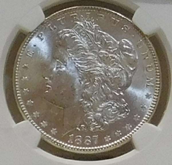 1887 Morgan Dol NGC MS-64, near GEM