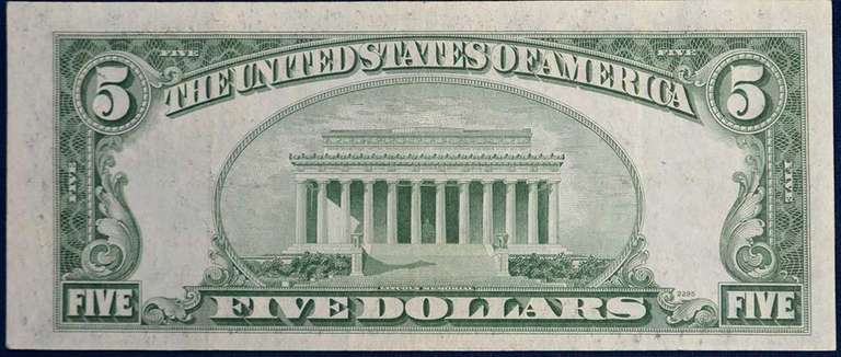 Series 1953 $5 Silver Certificate Star Note, Uncirculated.
