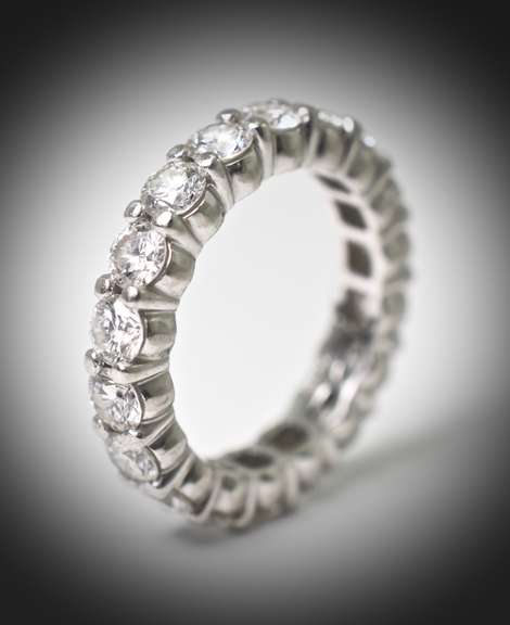 Exceptional Platinum and Diamond Eternity Band