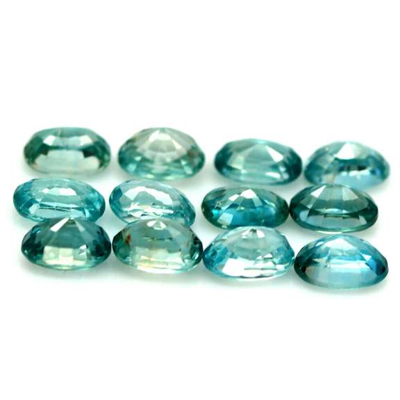 Brilliant 10.14ct sky blue Zircon set