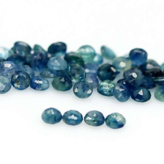 Glistening 7.43ct multiple blue Sapphire set