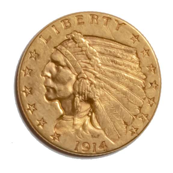 1914  2 1/2 US Gold Quarter Eagle
