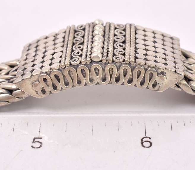 Heavy Highly Detailed Sterling Silver Bracelet