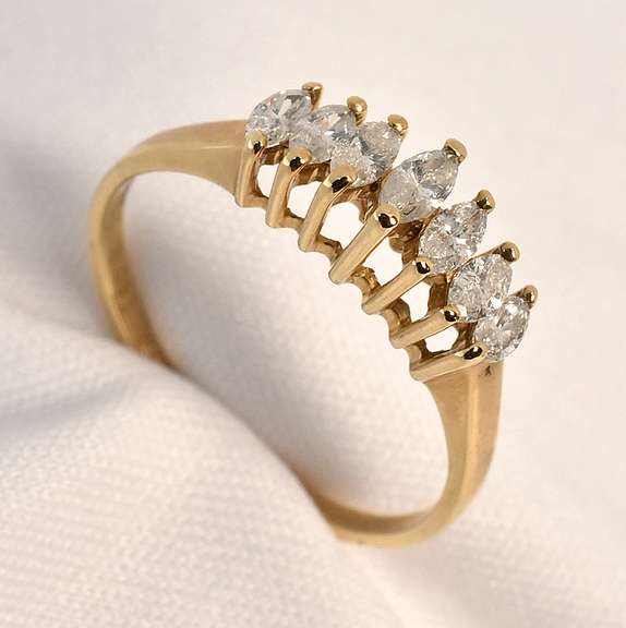 Precious Marquise Diamond Pyramid Ring