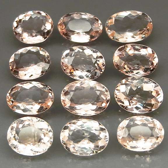 Whisper pink! 10.41ct untreated Morganite set