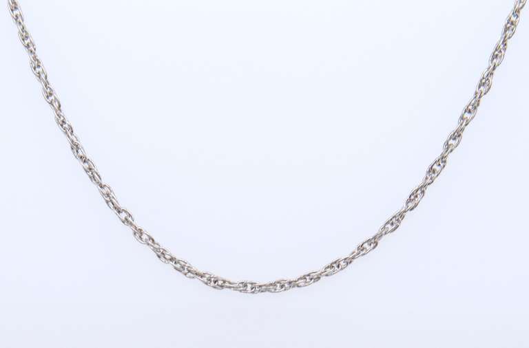 Vintage Sterling Silver Rope Chain Necklace
