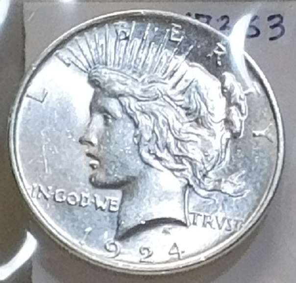 1924 Peace Dollar Uncirculated