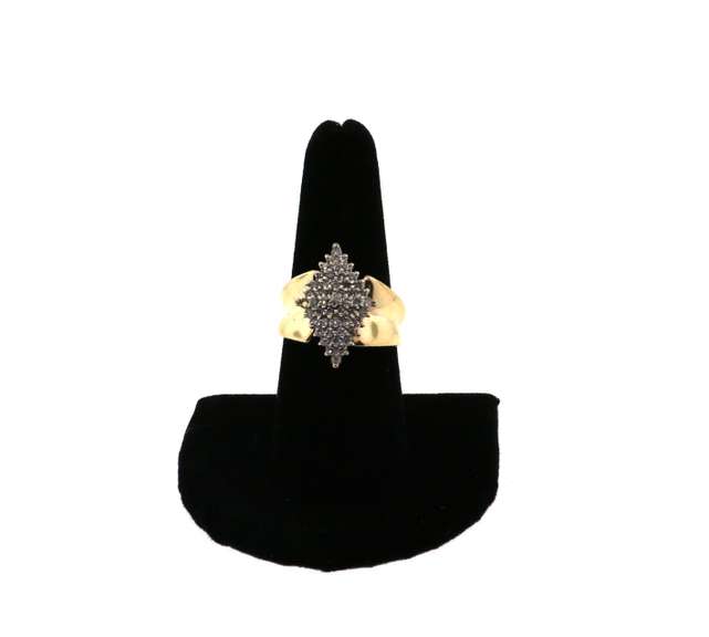 Gigantic Diamond Cluster Ring with 14k Gold Band