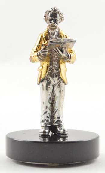 Mark Twain Heroes Gold On Sterling Sculpture 1976 Franklin Mint