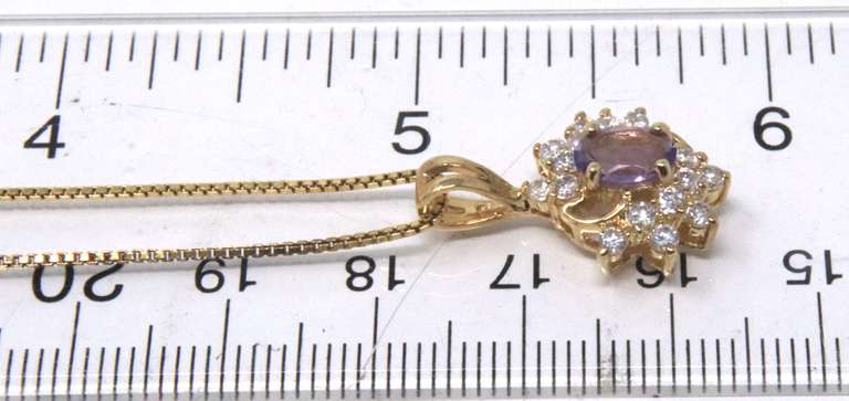 Sterling Silver Flower Design Pendant on Chain