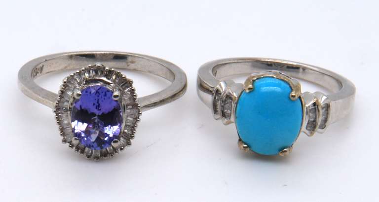 Group Lot of 8 Sterling Silver Rings