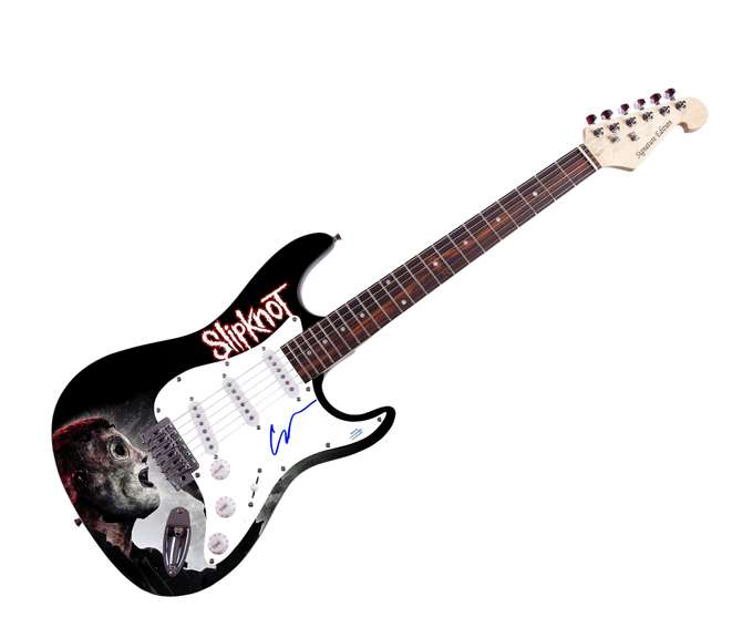 Slipknot Corey Taylor Autographed Signed Graphics Photo Guitar ACOA