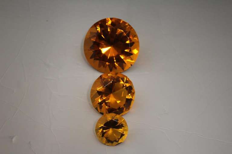 Trio Diamonds Crystal Amber