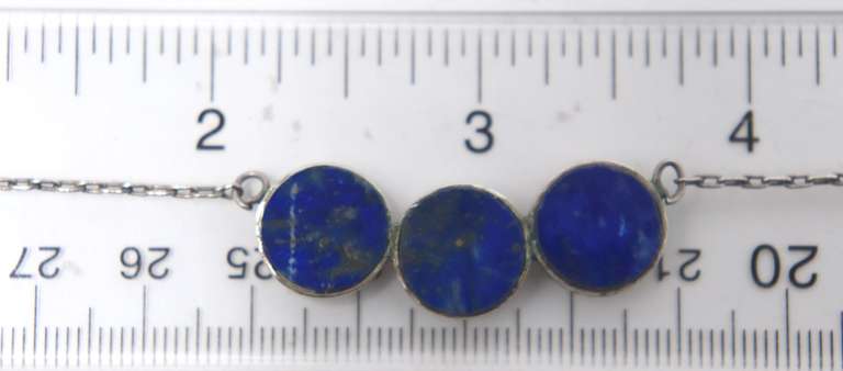 Vintage Sterling Silver Lapis Necklace
