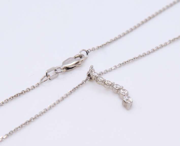 Dazzling White Gold Diamond Journey Necklace