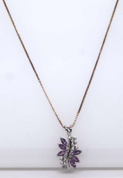 Sterling Silver Gemstone Pendant on Chain