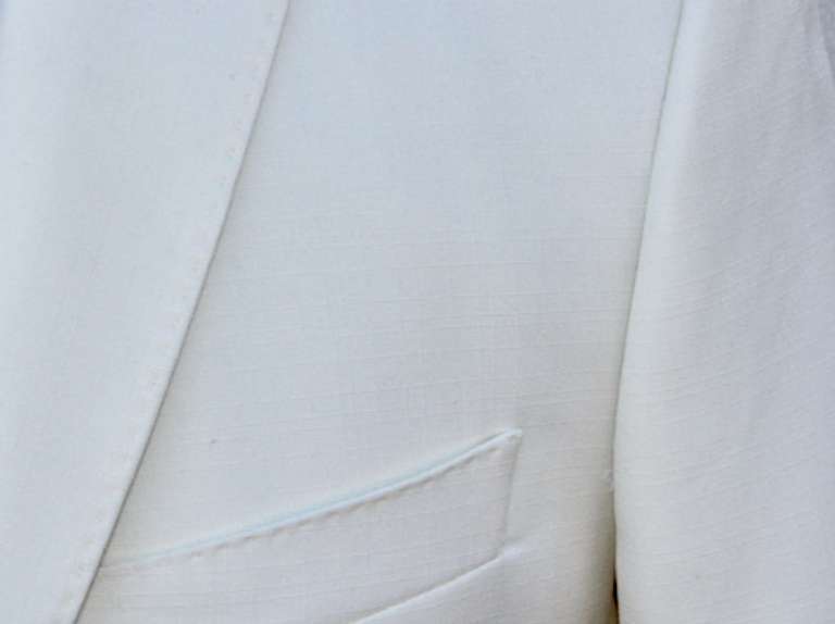 Stylish White Color Slim Fit Suit, By Galante
