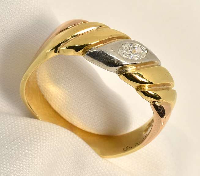 Man's Ring with Marquise Diamond