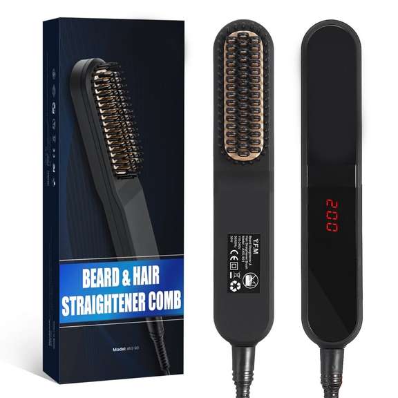 Beard Hair Straightening Brush Hot Heated Comb Men