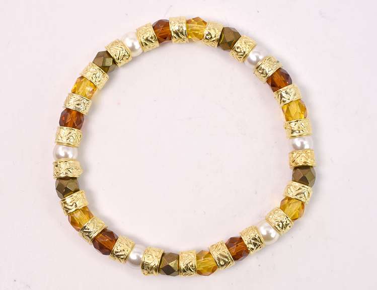 Gorgeous Hand Blown Italian Art Glass & Gold Plated Beads Necklace, Bracelet, & Earrings