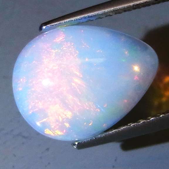 Pear cut 3.20ct floral fairy fire Welo Opal