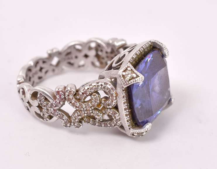 Precious Purple Gemstone Ring in Sterling Silver