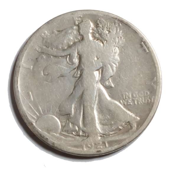 1921 S Semi Key Walking Liberty Half