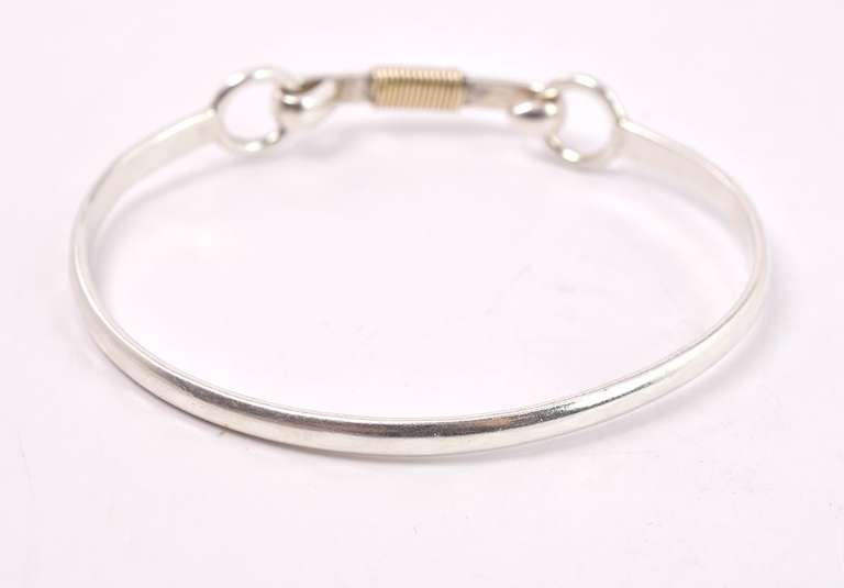 Brilliant Hook Clasp Bracelet in Sterling Silver
