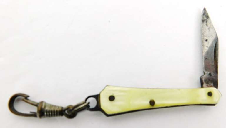 Vintage Mini Key Chain Single Blade Knife