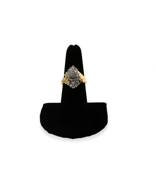 Classic 14k Gold Diamond Cluster Ring