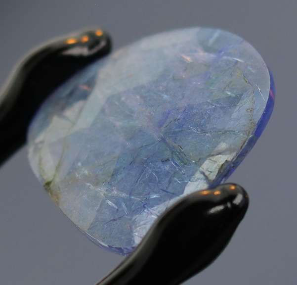 Flat Rose Cut! 12.66ct violet blue Tanzanite
