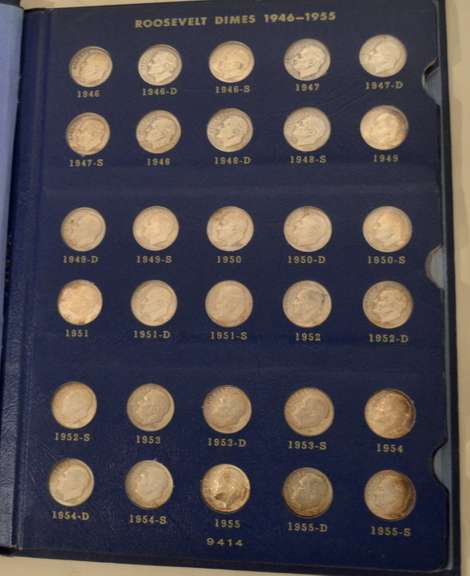 Roosevelt Silver Dimes Complete 1946-64