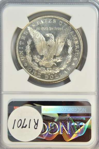 Blazing near Gem BU 1882-S Morgan Silver Dollar. NGC MS64
