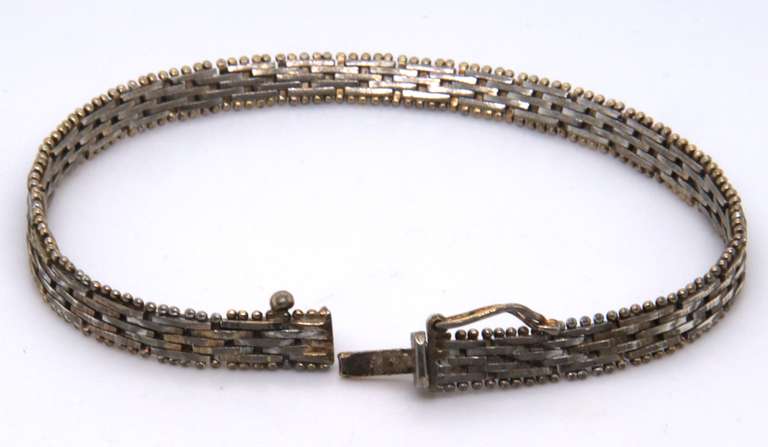 Vintage Sterling Silver Braided Bracelet