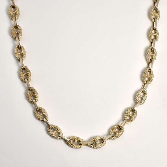 Long, Heavy Sterling Link Necklace